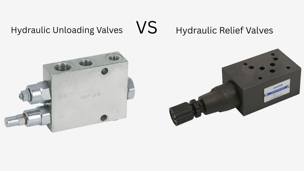 hydraulic unloading valve and hydraulic relief valve