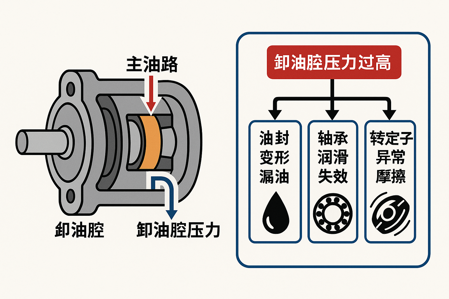 hydraulic motor drain pressure