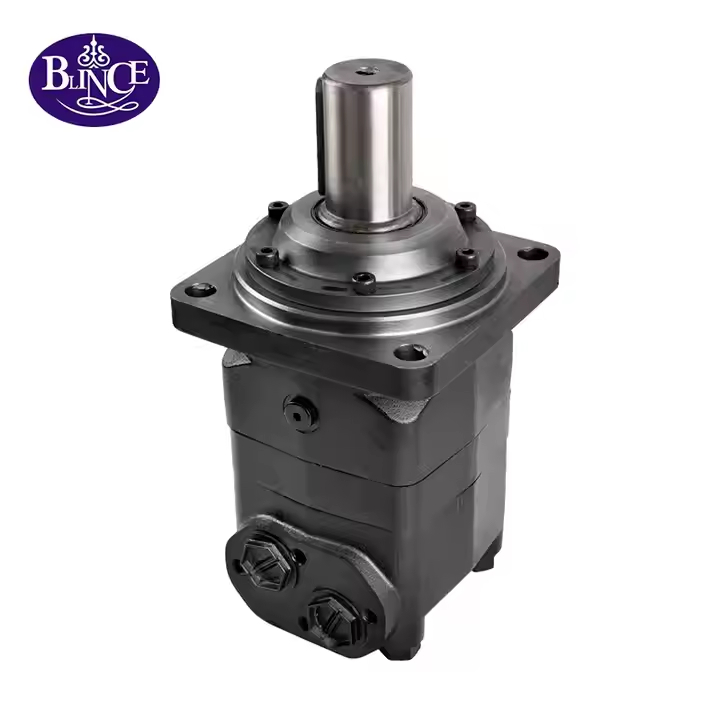 M S OMV BMV Heavy Duty Gerotor Hydraulic Motor With Spline , Tapered Shaft