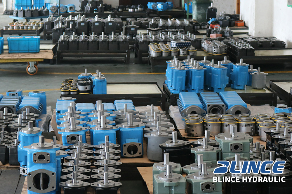 Blince hydraulic pumps and motors for pump installation, shaft alignment, and system repair