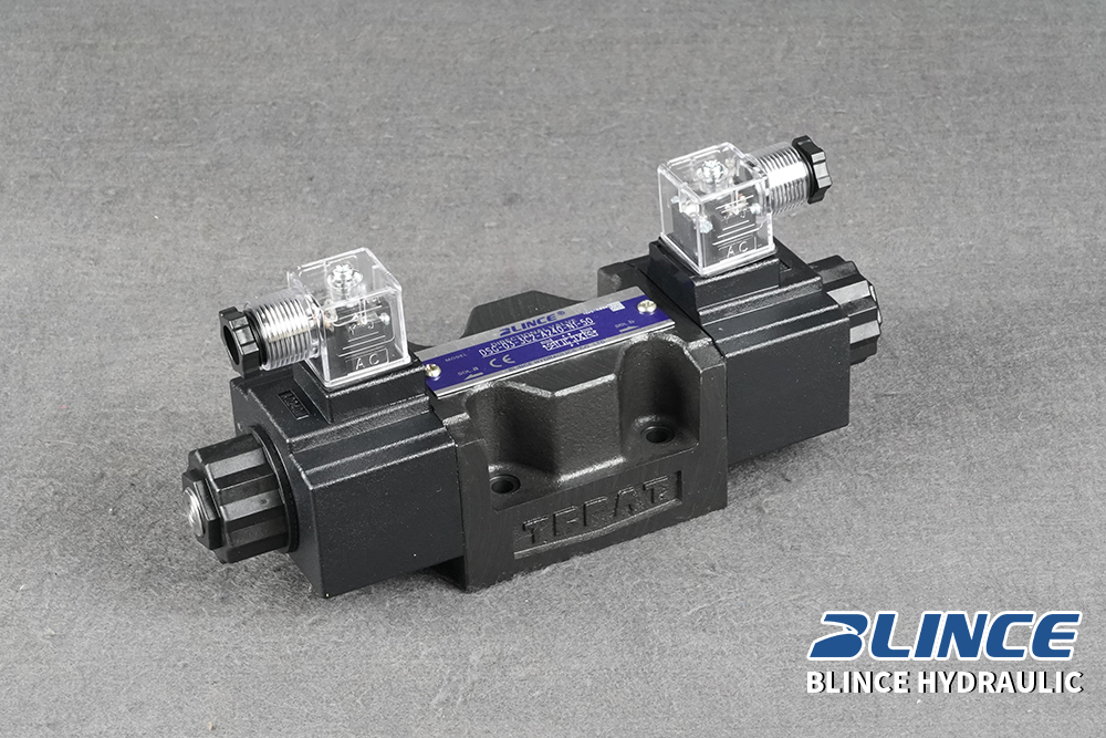 Hydraulic solenoid valve coil voltage, spool symbol, connector, and model identification points