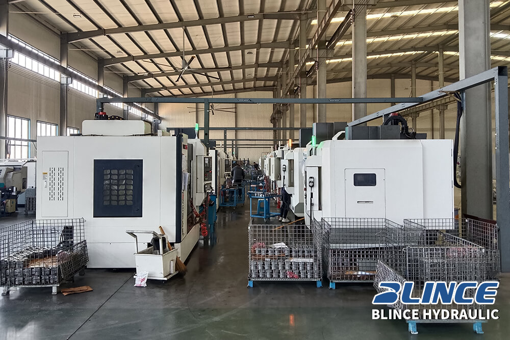 Blince hydraulic motor manufacturing workshop for shaft machining and quality control
